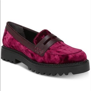 NWT Circus by Sam Edelman Wine Velvet Loafers 6.5M